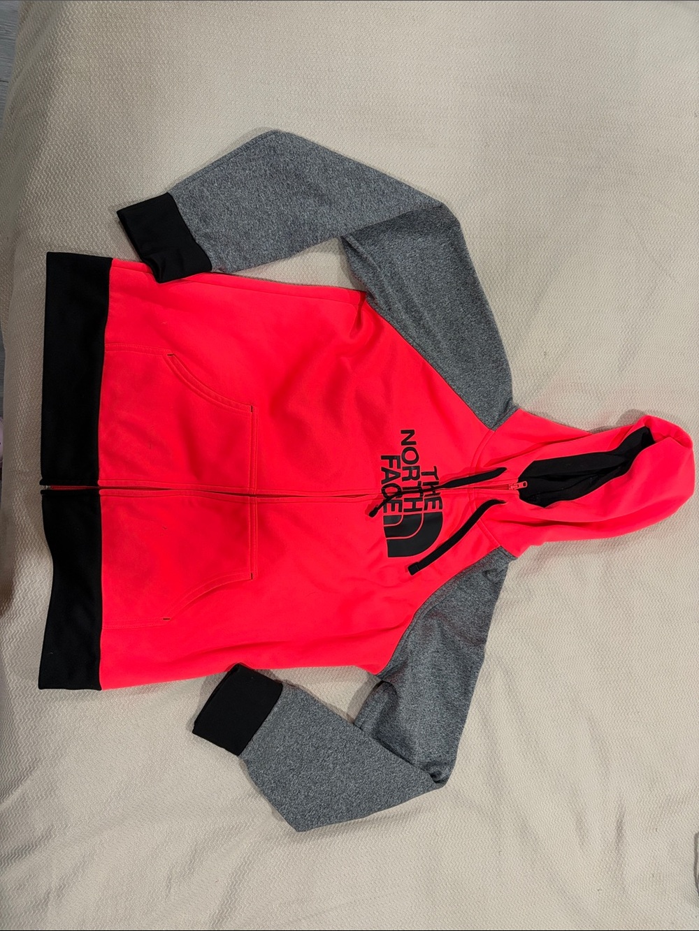 The North Face Kids Pink and Gray Full-Zip Hoodie